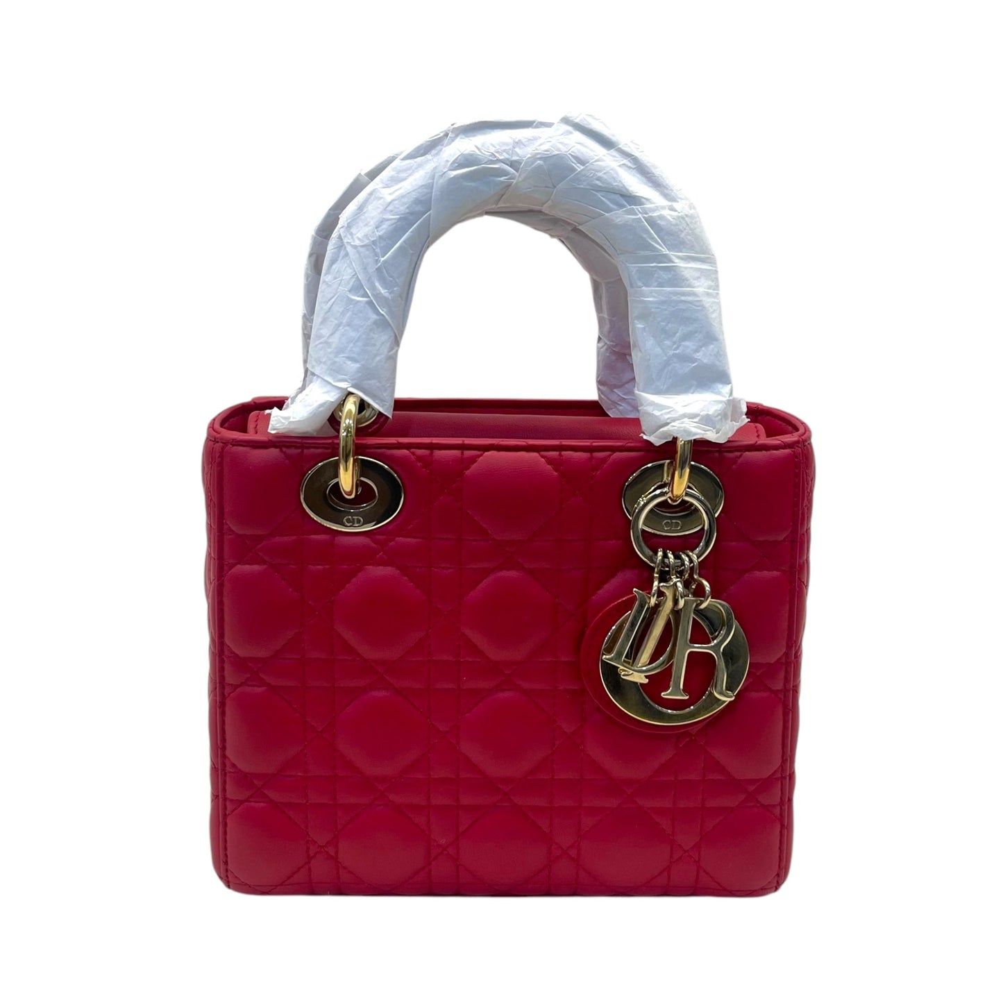 Christian Dior Small Lambskin Cannage Lady Dior