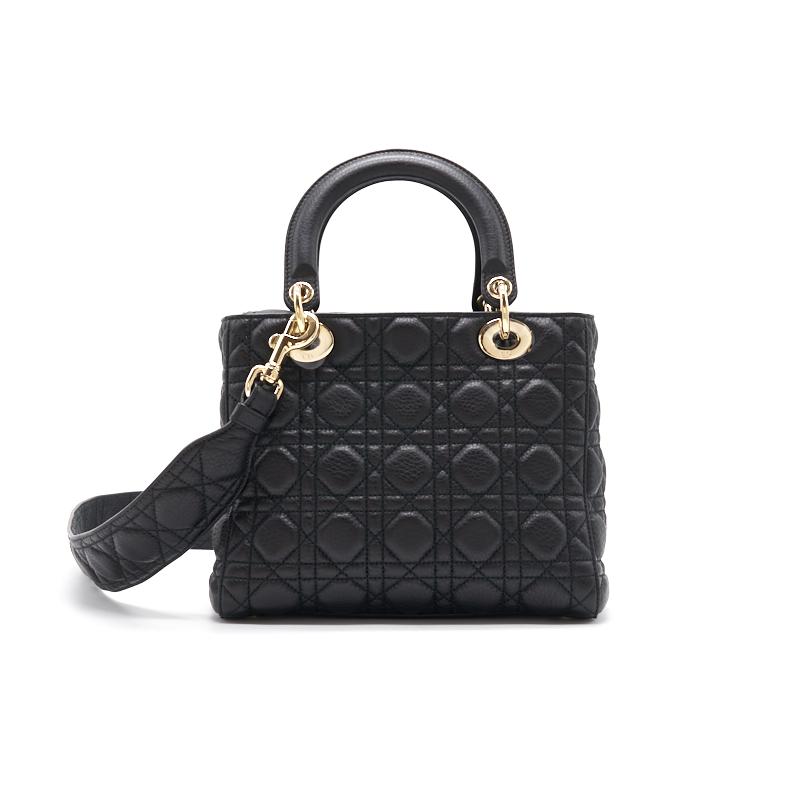 Dior Medium Soft Lady Dior supple Black with GHW