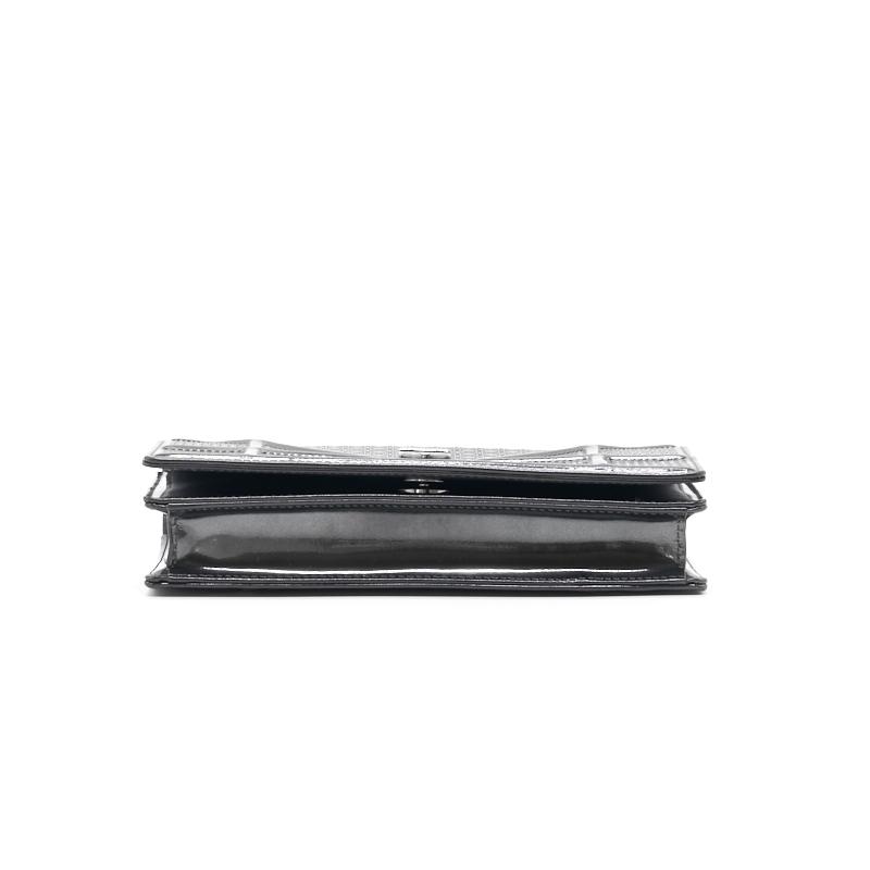 Dior Metallic Black Micro Cannage Leather Diorama WOC