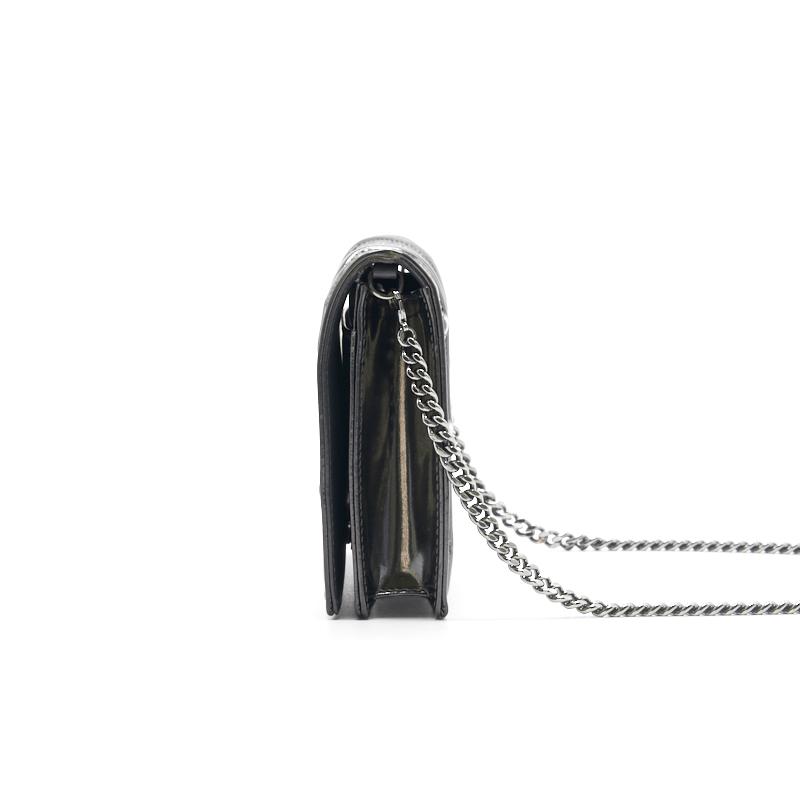 Dior Metallic Black Micro Cannage Leather Diorama WOC