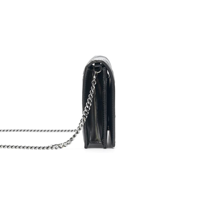 Dior Metallic Black Micro Cannage Leather Diorama WOC
