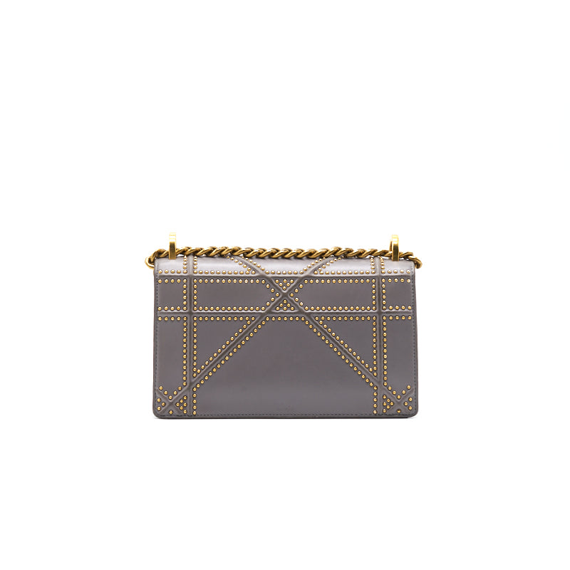 Dior Diorama studded Lambskin Small Grey with GHW