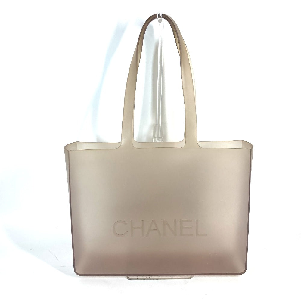 CHANEL Shoulder Bag rubber gray Shoulder bag Tote Bag logo big