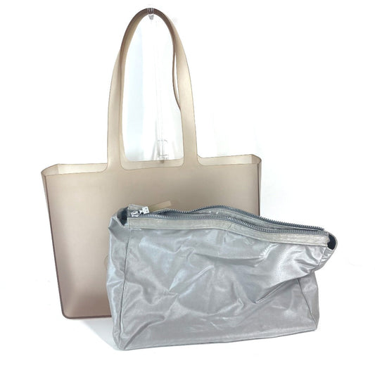 CHANEL Shoulder Bag rubber gray Shoulder bag Tote Bag logo big