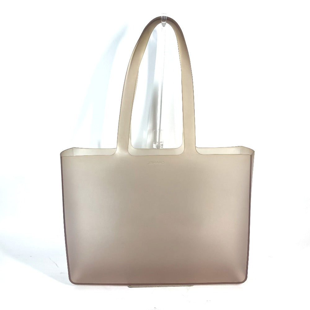 CHANEL Shoulder Bag rubber gray Shoulder bag Tote Bag logo big