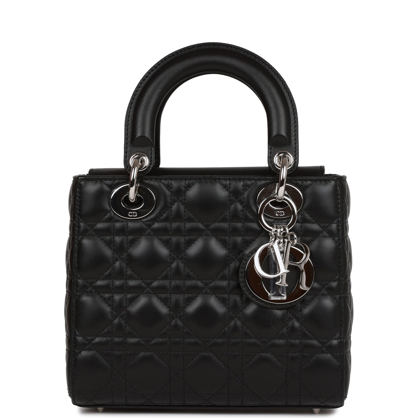 Christian Dior Small ABCDior Lady Dior Tote Black Lambskin Silver Hardware
