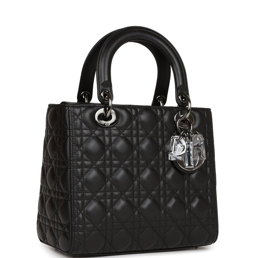 Christian Dior MeDior Tote Black Lambskin Ruthenium Hardware