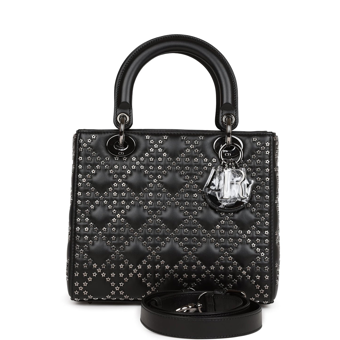Christian Dior Lucky Star MeDior Tote Black Lambskin Ruthenium Hardware