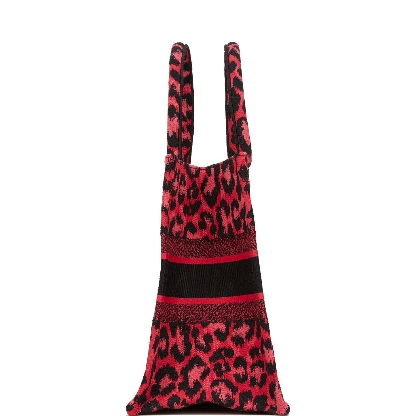 Christian Dior Book Tote Fuchsia Leopard Canvas