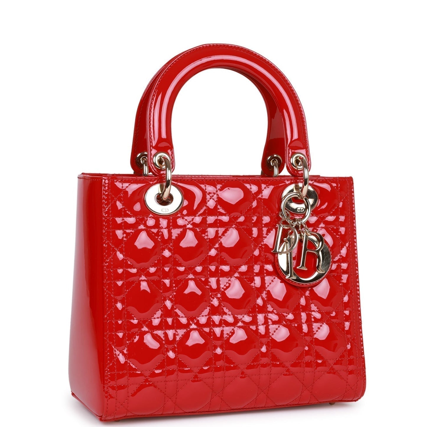 Christian Dior MeDior Tote Red Patent Gold Hardware