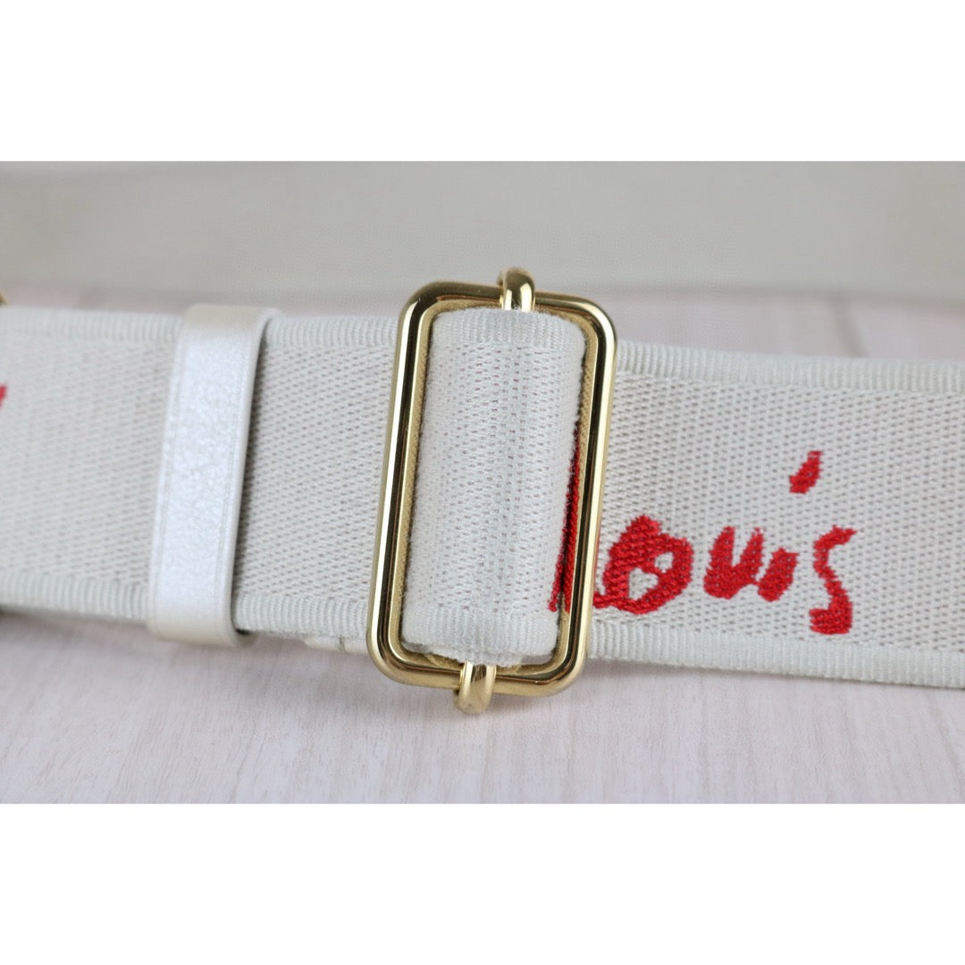 Very Good ( Rank A) ｜LV Monogram Leather Speedy 20 Limited Edition White Handbag With Shoulder Bag｜B25012201