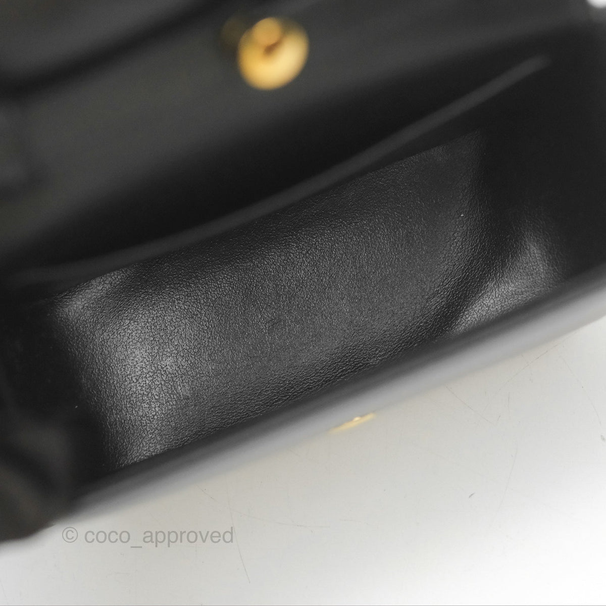 Celine Mini Triomphe Shiny Calfskin Black