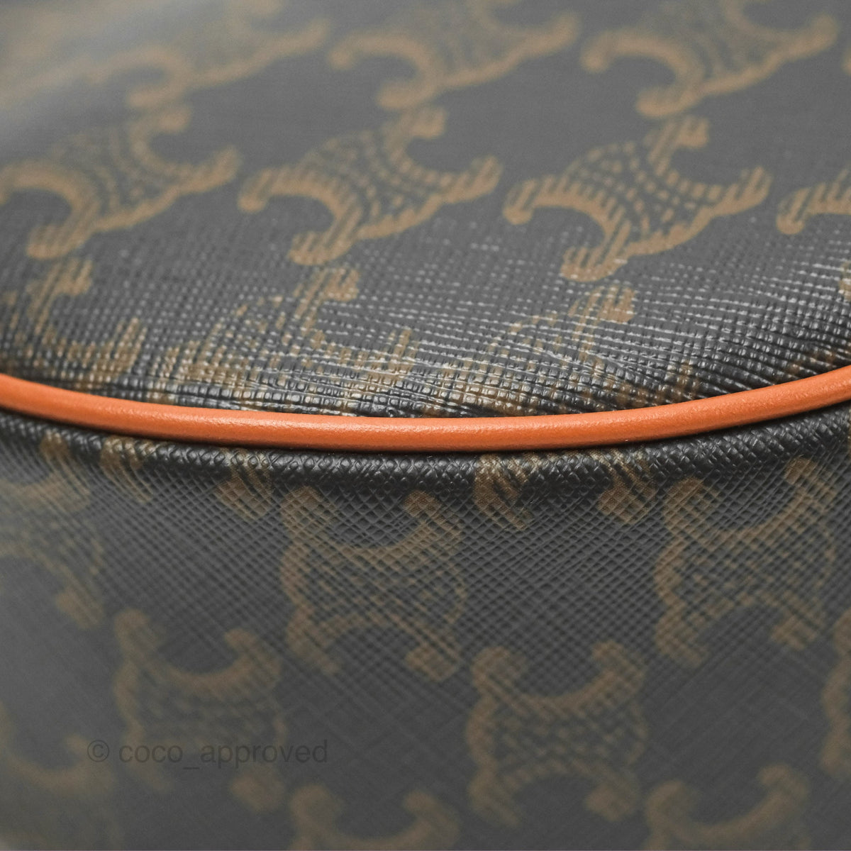 Celine Medium Ava Triomphe Bag Triomphe Canvas Tan Calfskin