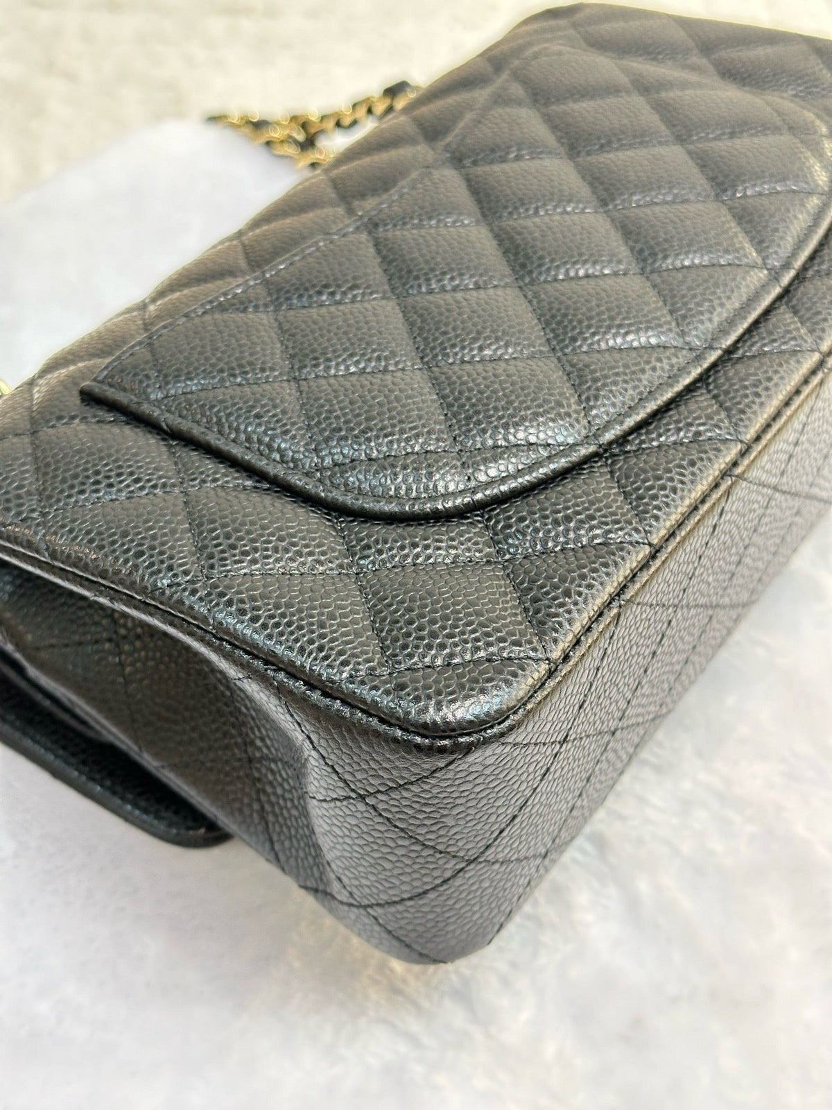 Chanel Small Classic Quilted Caviar Double Flap Bag Black 2022 year