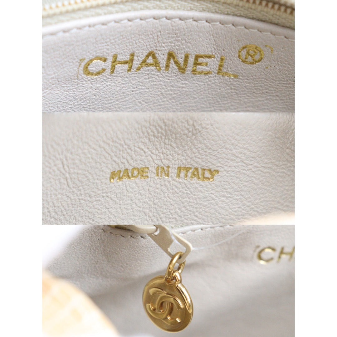 Good ( Rank AB)｜ CHANEL Lizard Skin  Hollow Chain Bag  Made In 1991-1994 Year ｜P24061133