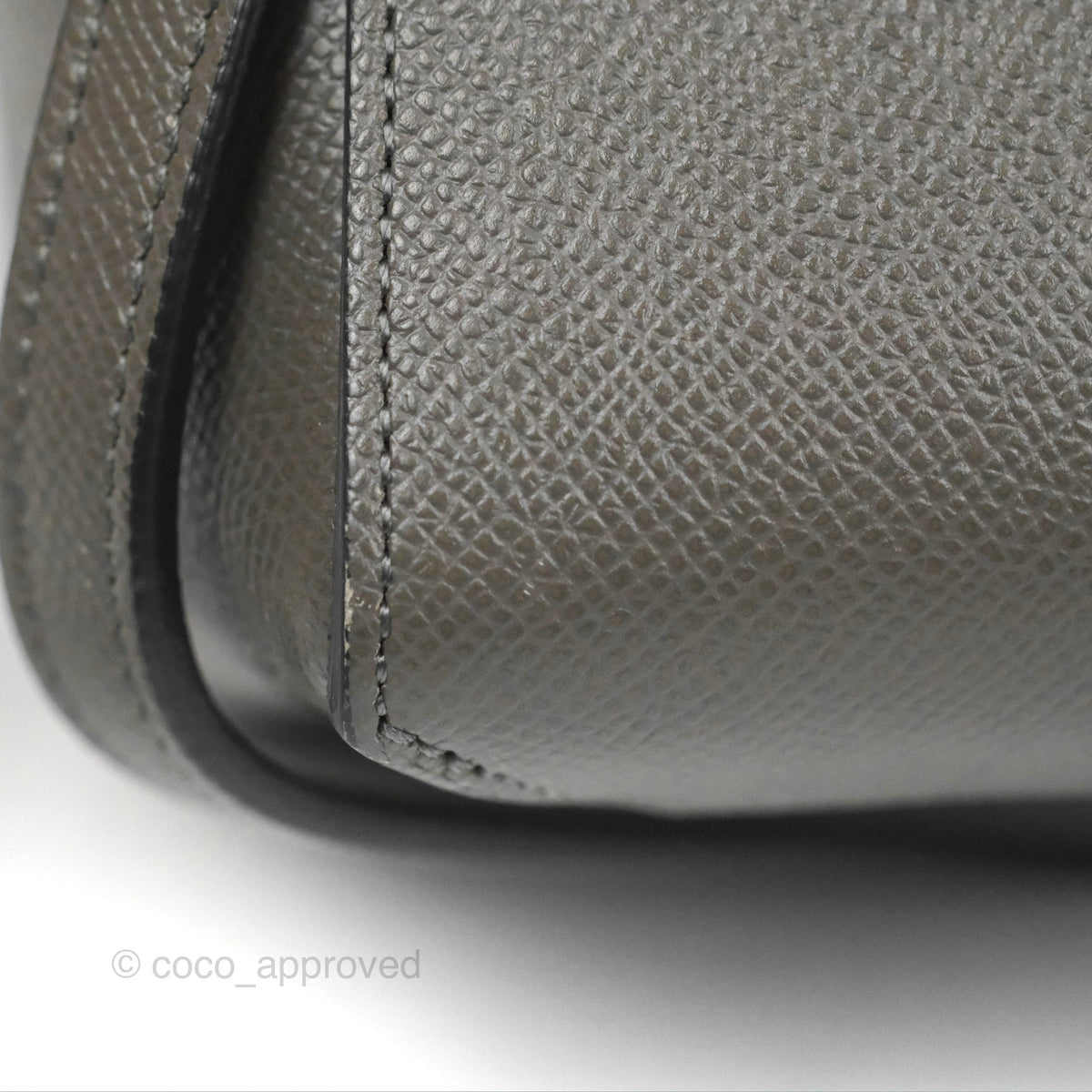Celine Micro Belt Bag Grey Grained Calfskin Gold Hardware