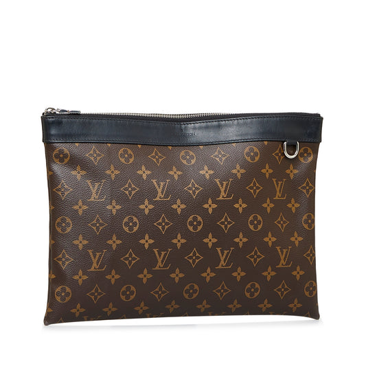 LOUIS VUITTON Monogram Macassar Discovery Pochette GM Clutch Bag