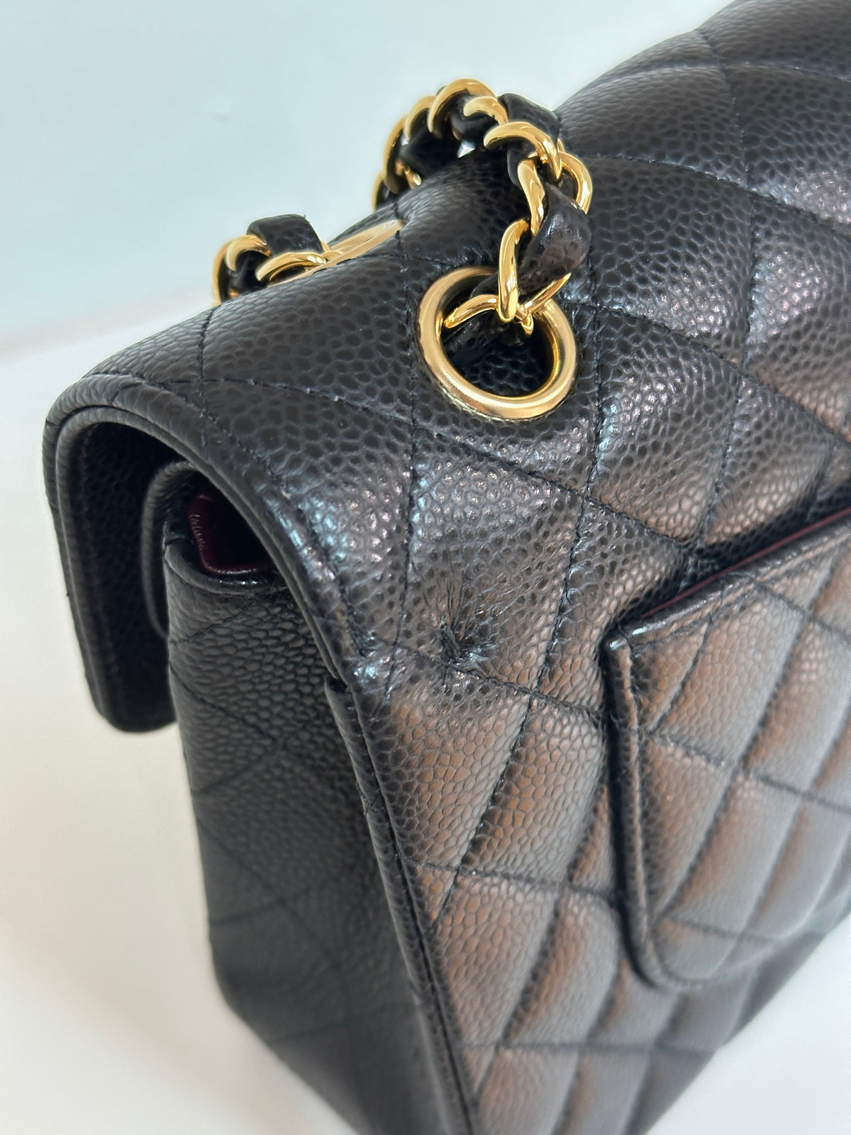 Chanel Small Classic Quilted Caviar Double Flap Bag Black