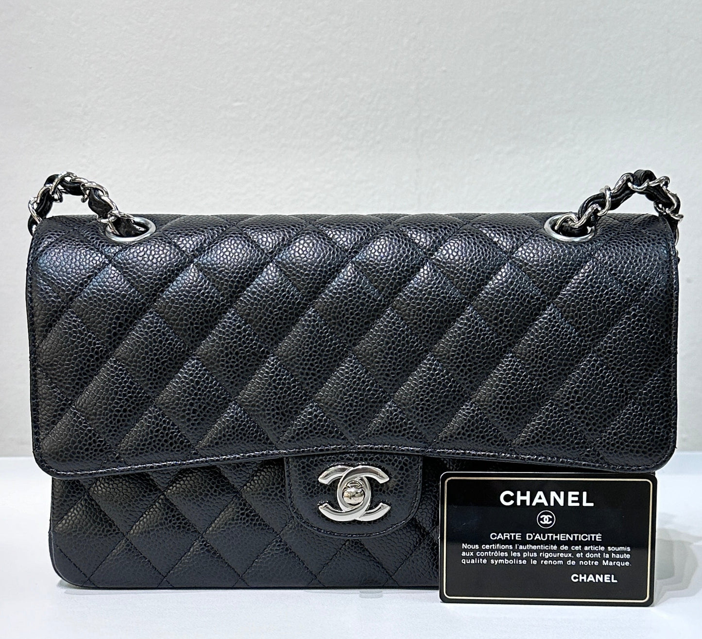 Chanel Medium Classic Flap Bag Caviar Black SHW