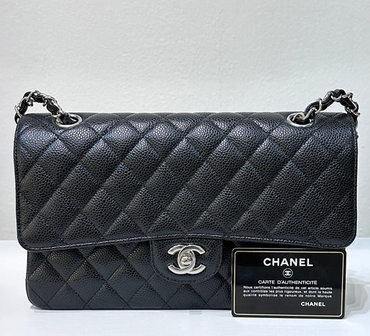 Chanel Medium Classic Flap Bag Caviar Black SHW