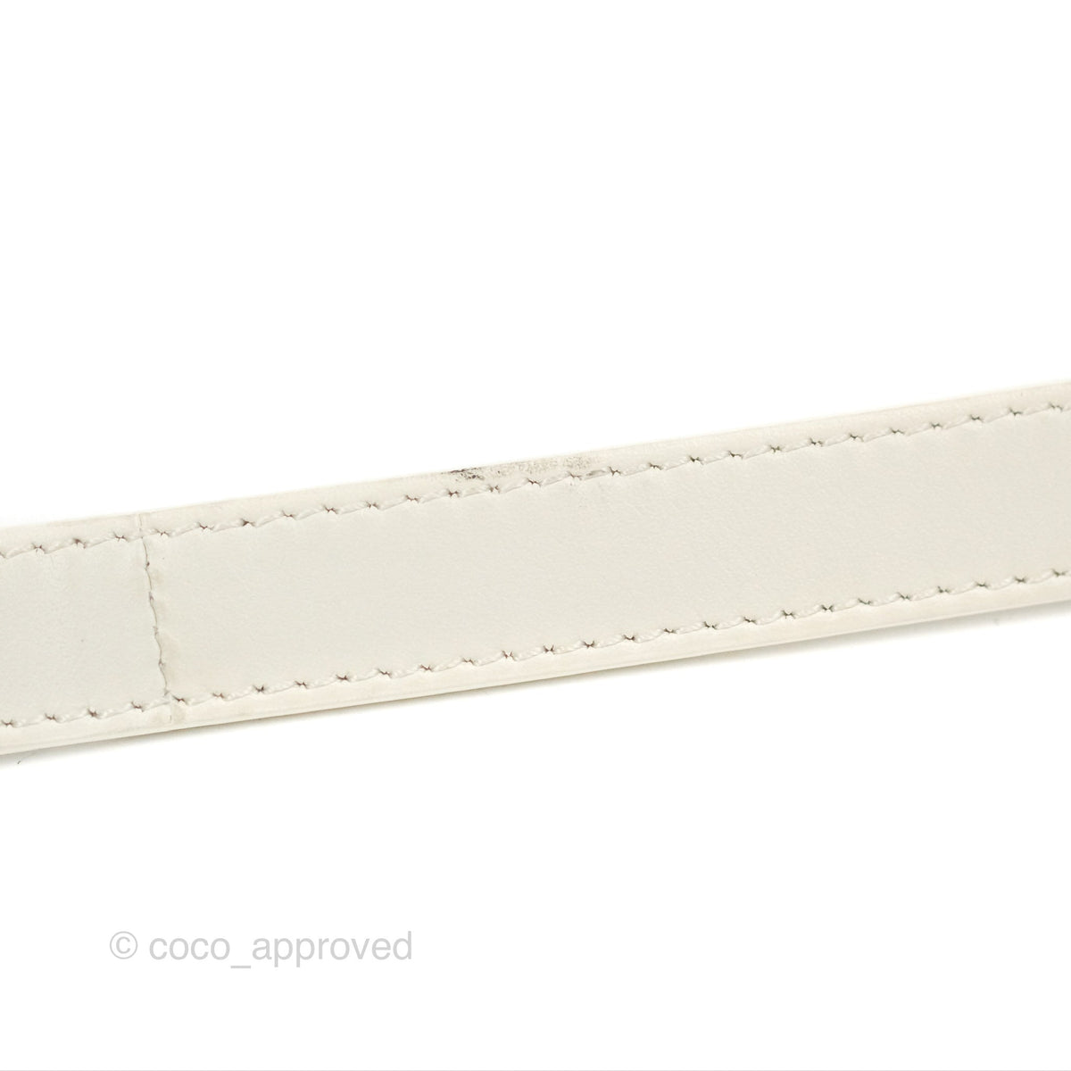Celine Round Purse on Strap Triomphe Canvas White Calfskin