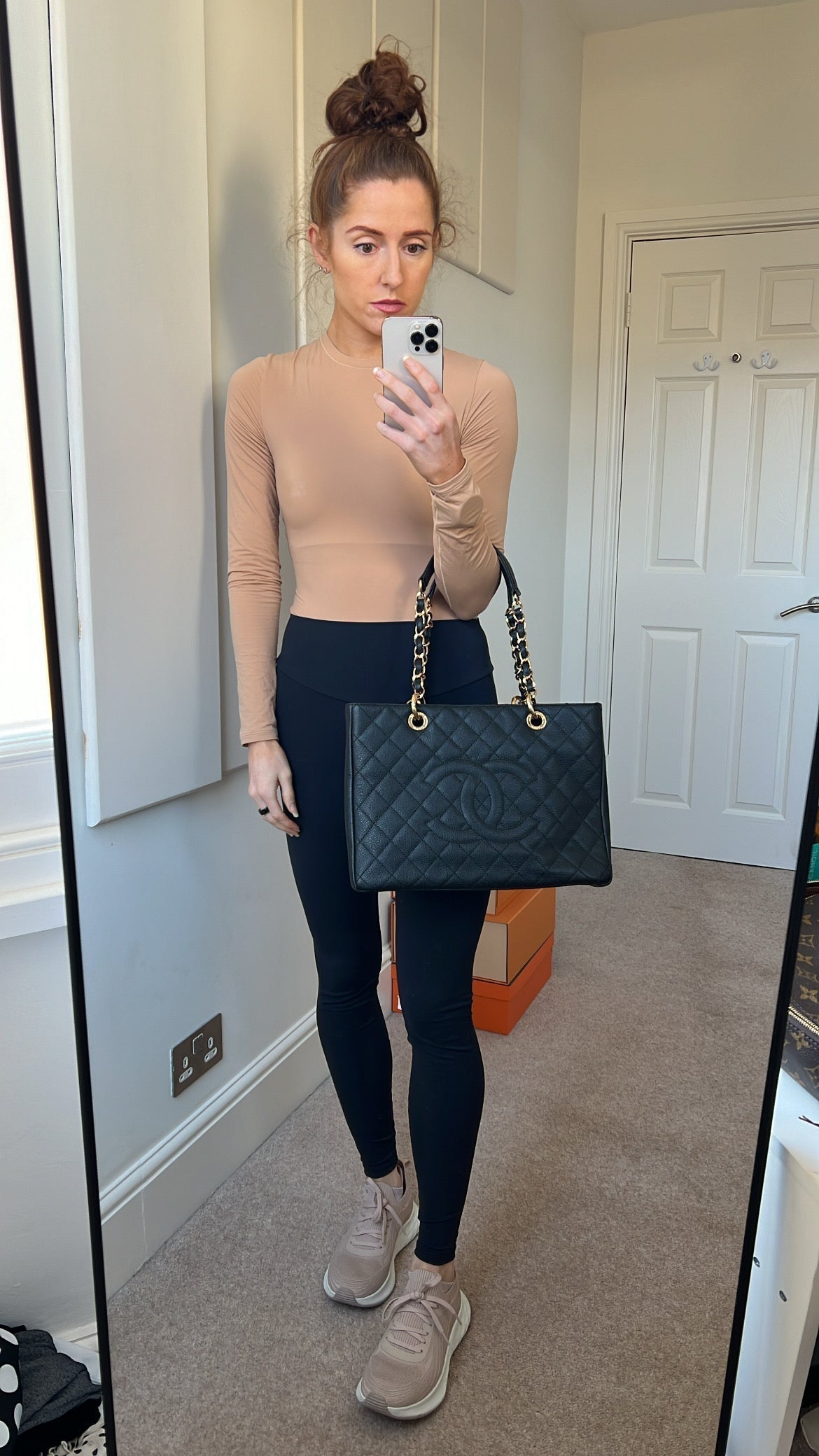 Chanel Black Caviar Grand Shopper Tote Gold Hardware