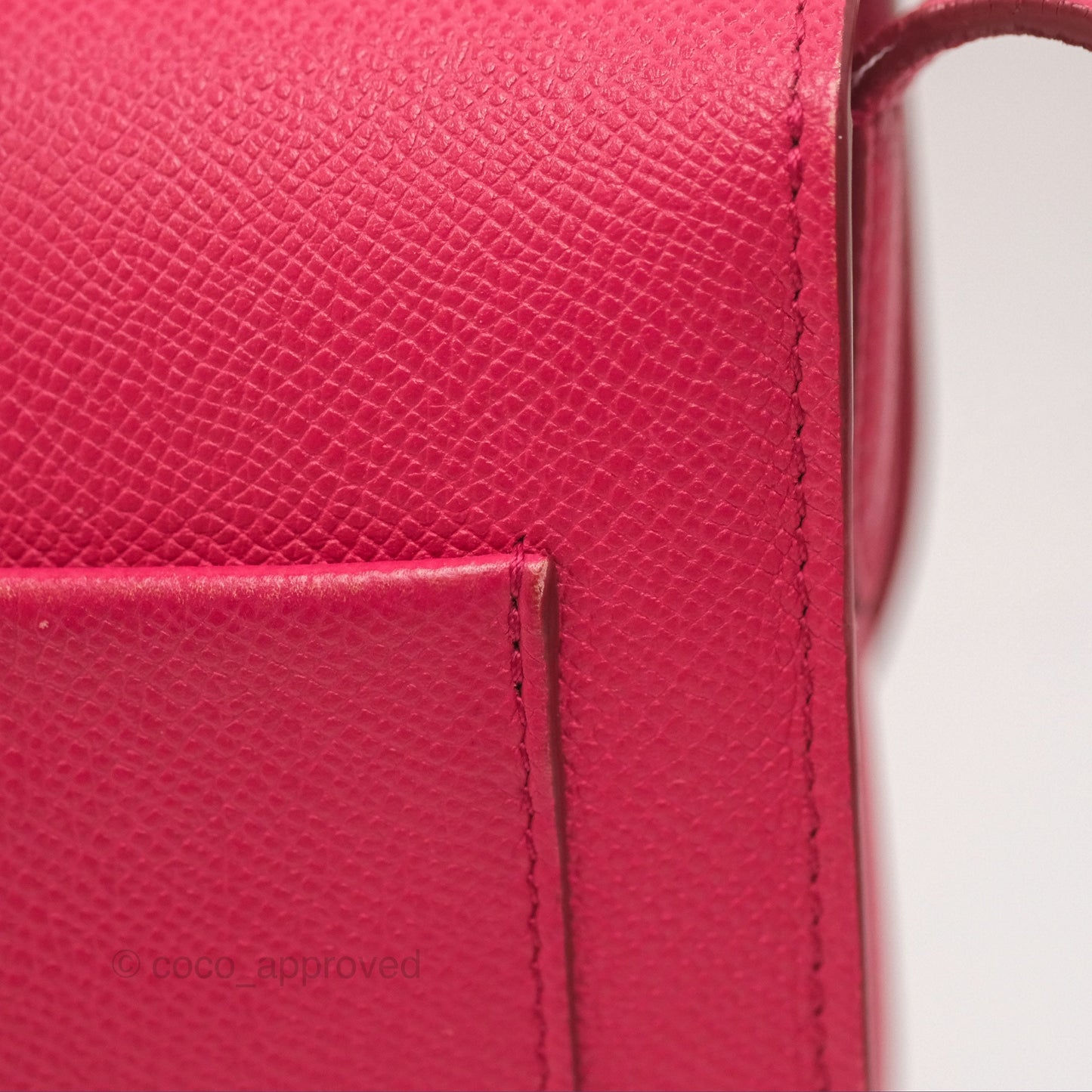 Celine Small Trotteur Crossbody Bag Grained Calfskin Dark Pink