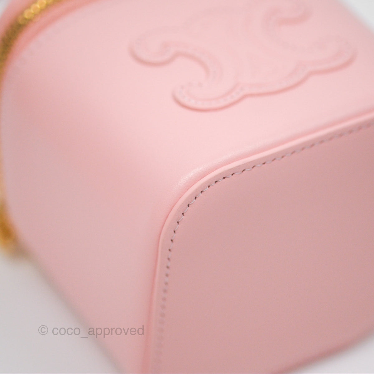 Celine Mini Vanity Case Cuir Triomphe Smooth Calfskin Light Pink
