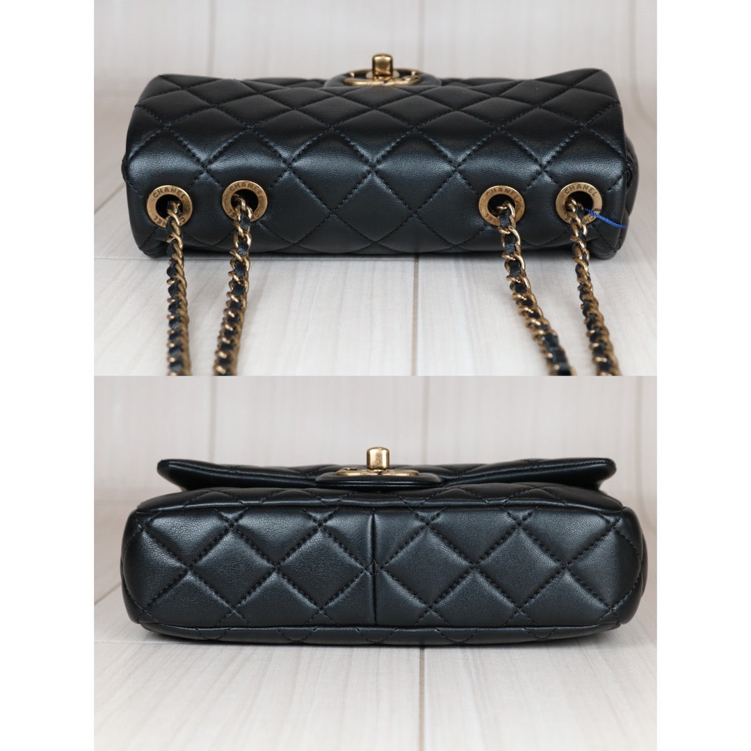 Very Good ( Rank A)｜ CHANEL Matrasse Lamb Skin Single  Flap Bag Made in 2014-2015Year｜S24071002