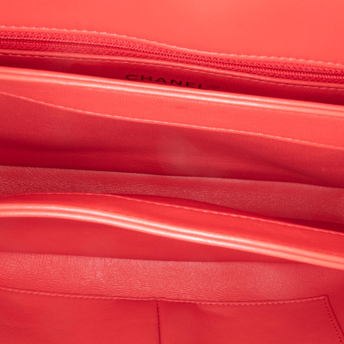 Red Chanel Medium Lambskin Trendy CC Flap Satchel