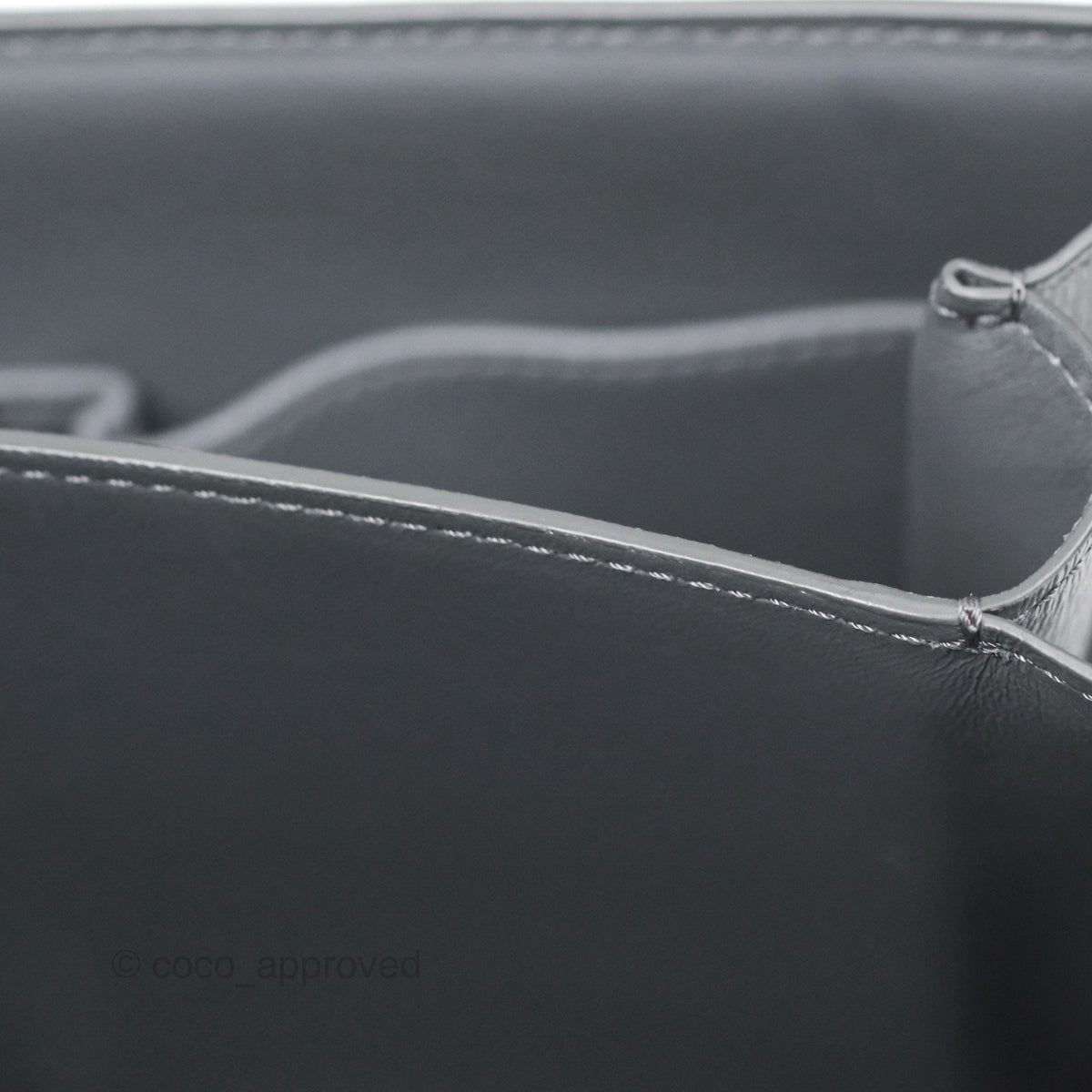 Celine Medium Classic Box Flap Grey Liege Calfskin