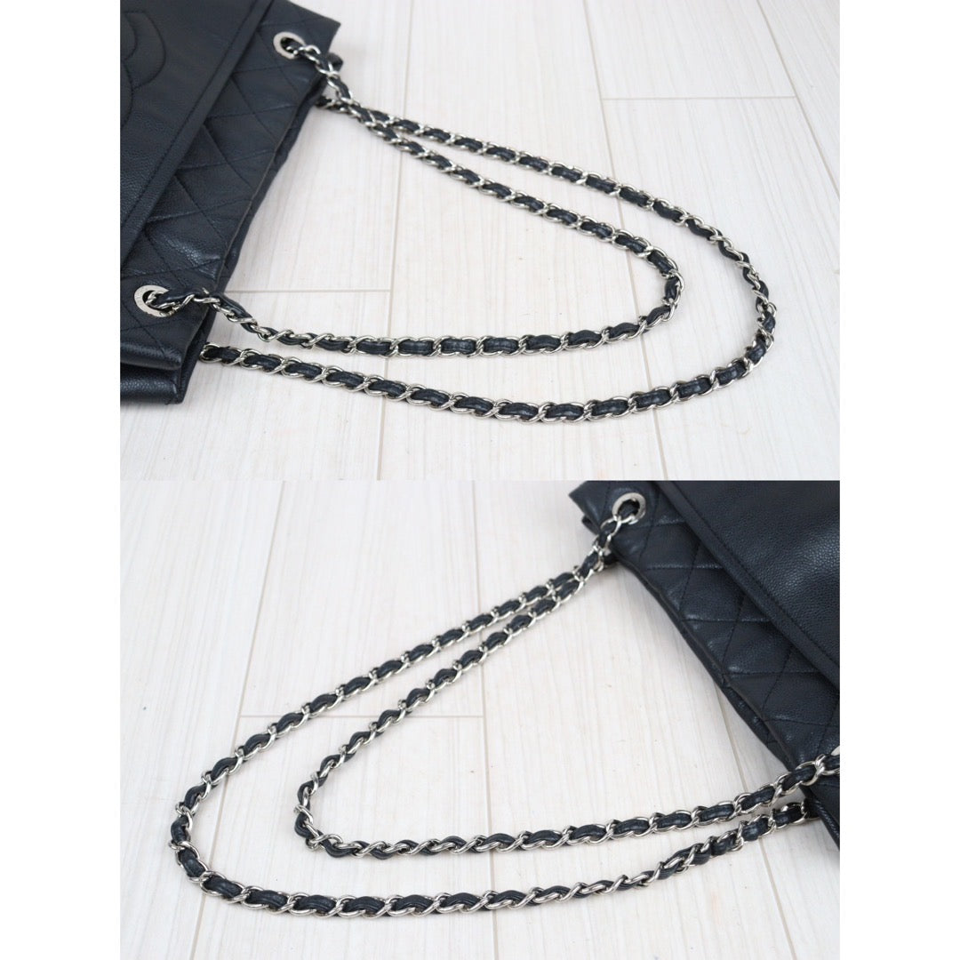 Rank AB ｜ CHANEL Matrasse GST Chain Tote Bag Caviar Skin Black  Made In 2010-2011 Year｜24021907