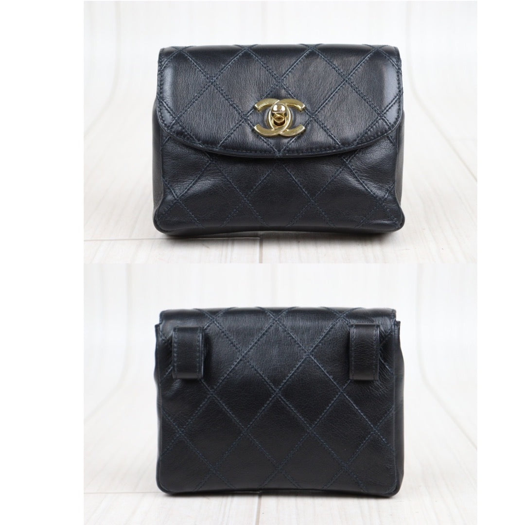 Rank A ｜ CHANEL Matrasse Lambskin Waist Bag｜23110910