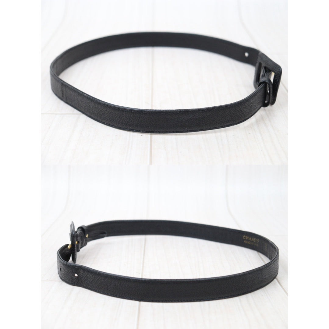 Rank AB ｜ CHANEL  Caviar Skin  Waist Bag Black Made In 1996-1997Year ｜Y24051707