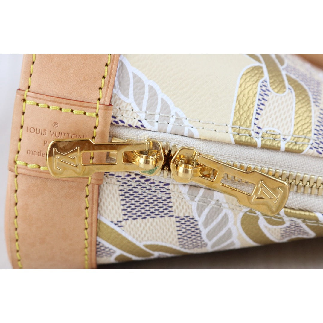 Good ( Rank AB)｜ LV Damier Azur Nautical Alma BB HandBag Shoulder Bag  IC Chips Model ｜X25032510