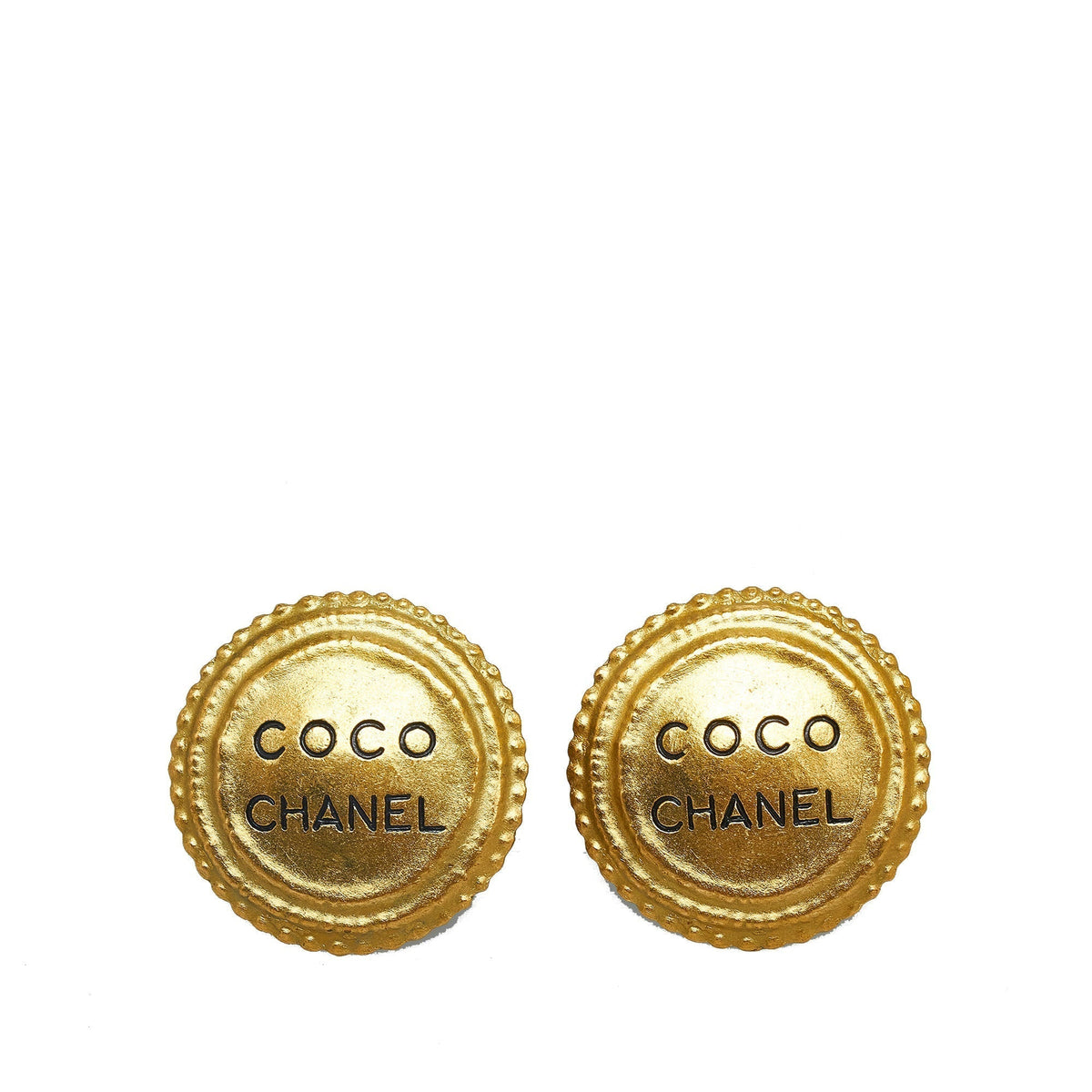 ChanelCoco  Button Earrings Costume Earrings