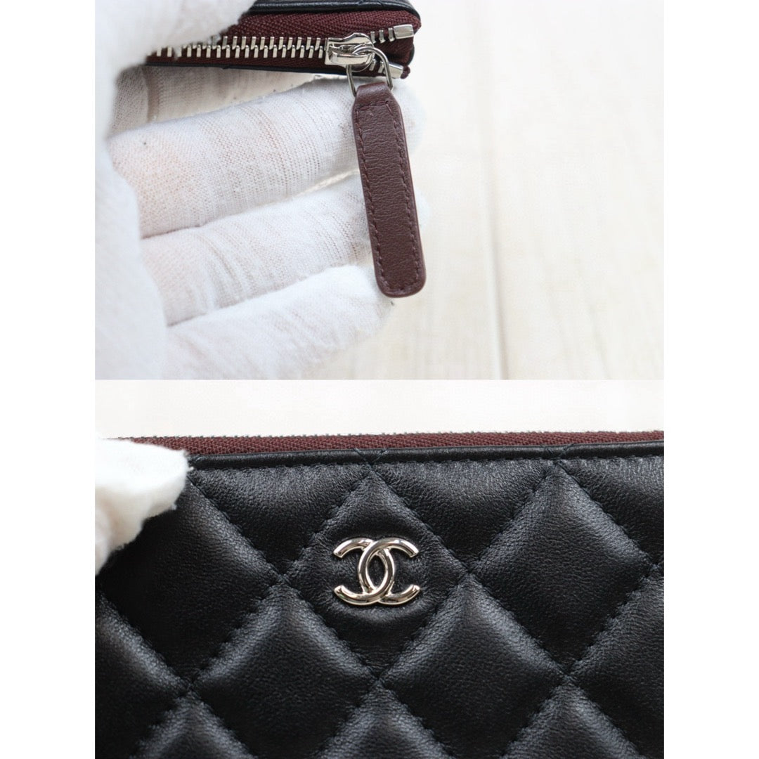 Excellent（Rank SA）｜CHANEL Lambskin Card Holder Black Made In 2021 - 2022 Year｜V25032017
