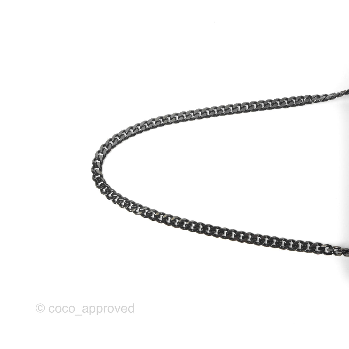 Celine Triomphe Chain Shoulder Bag So Black Shiny Calfskin