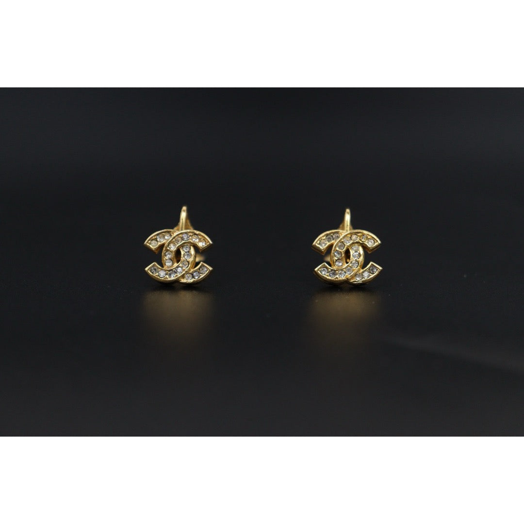 Very Good ( Rank A)｜ CHANEL Coco Mark Rhinestone Earrings｜V25071007
