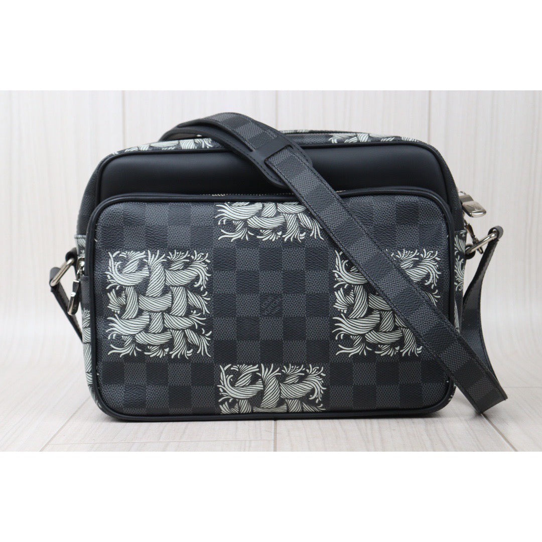 Good ( Rank AB)｜  LV Limited Edition Damier Graphite Christopher Nemeth Nile PM Shoulder Bag  ｜P24071108
