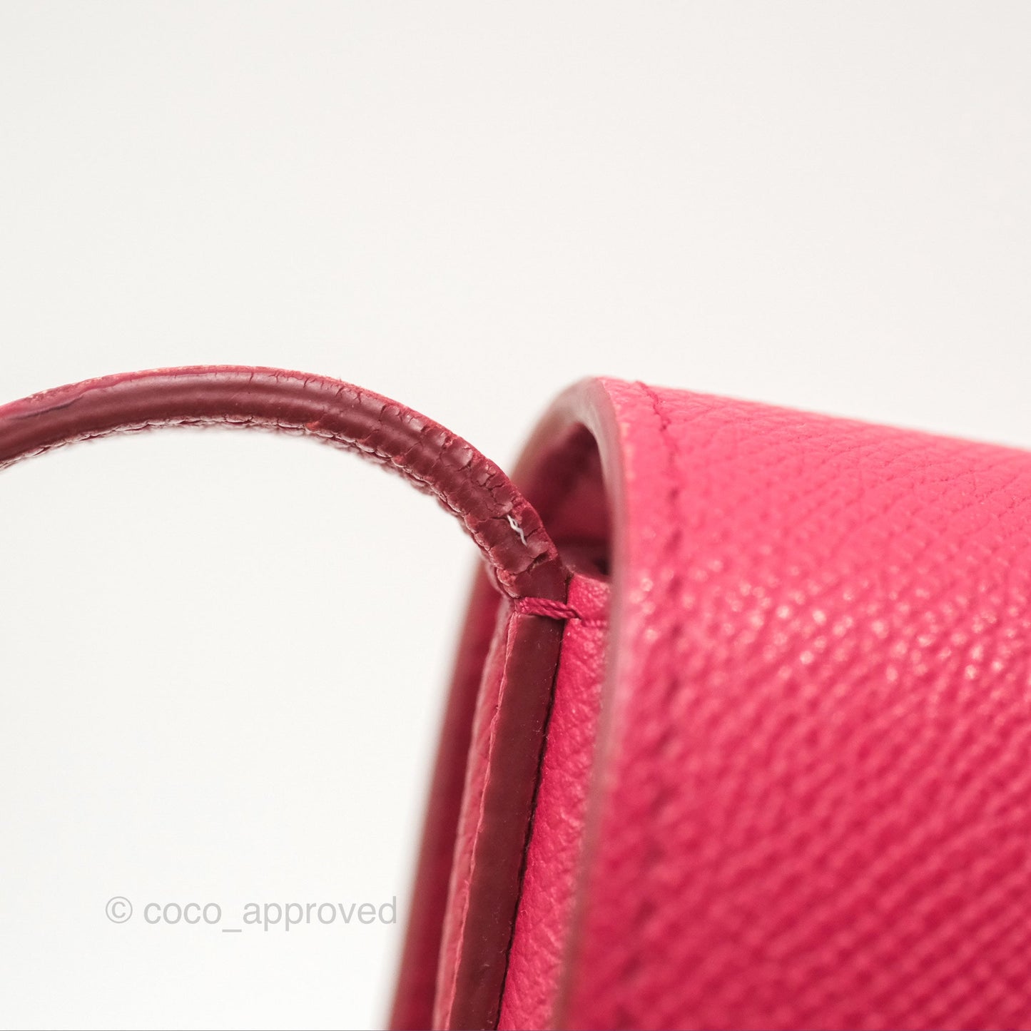 Celine Small Trotteur Crossbody Bag Grained Calfskin Dark Pink