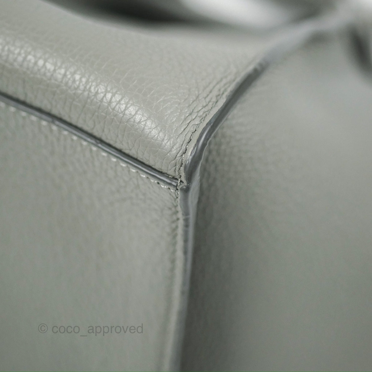 Celine Small Big Bag Grey Supple Grained Leather Silver Hardware