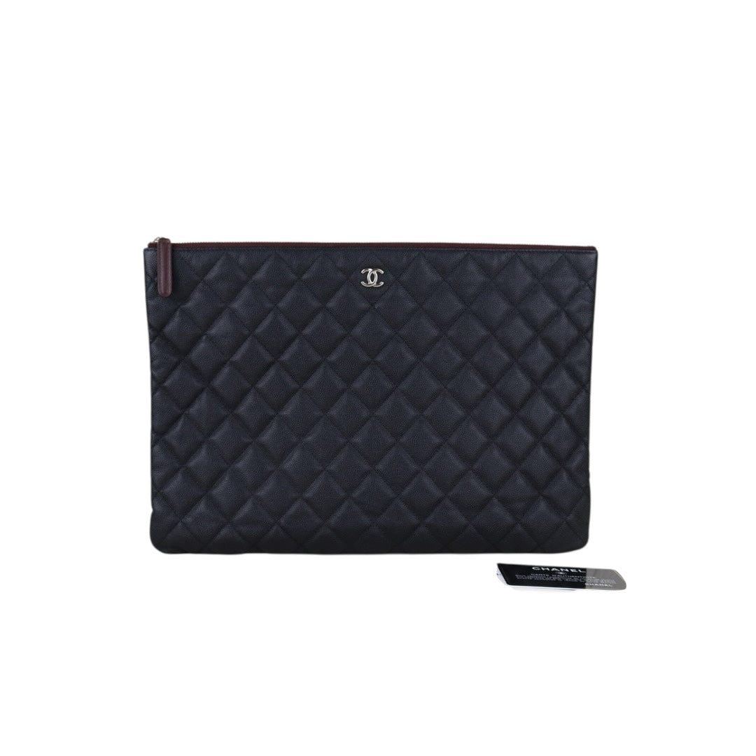 Very Good ( Rank A)｜ CHANEL Caviar Skin  Klassische Pochette Mit Reissverschluss  Black Made In 2018Year｜S25062315