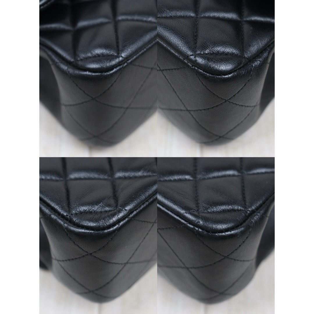 Very Good ( Rank A)｜ CHANEL Lamb Skin Matrasse Double Flap 25 Shoulder Bag  Black Made In 2021Year｜S25062503