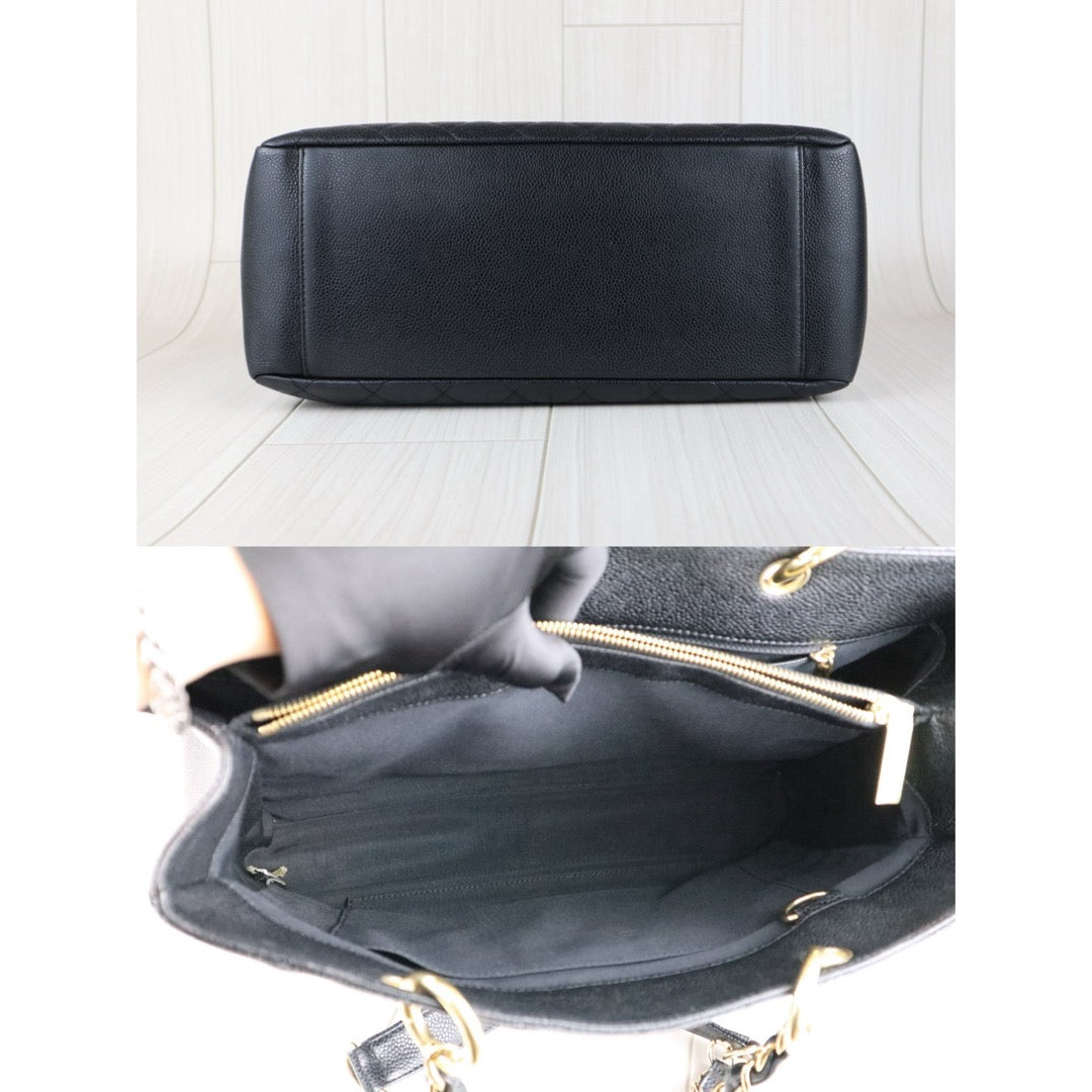 Good ( Rank AB)｜ CHANEL Matrasse GST Chain Tote Bag Caviar Skin Black  Made In 2004 -2005 Year｜J25060502