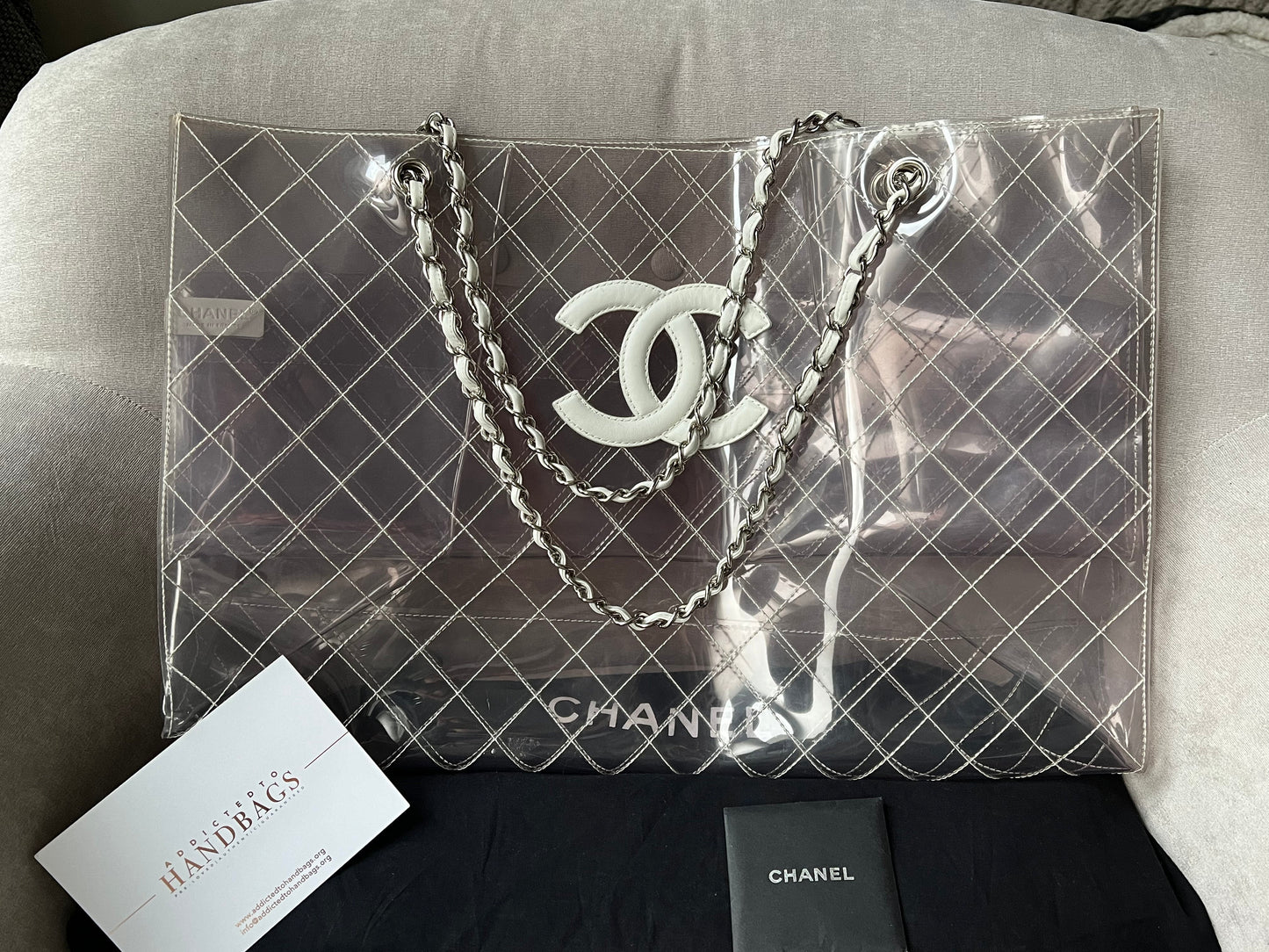Chanel Quilted Large See Through CC Tote