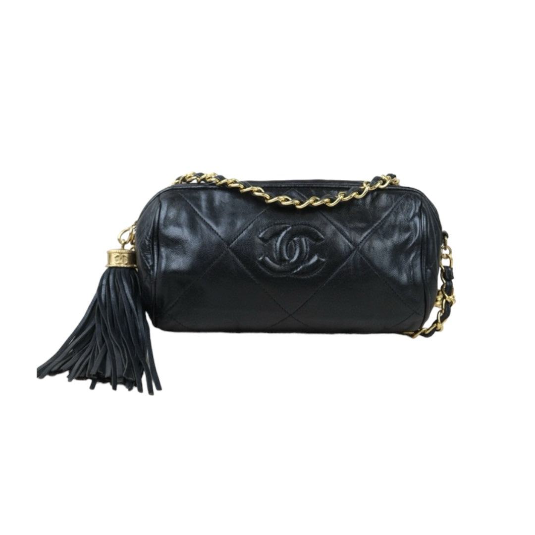 Good ( Rank AB)｜ CHANEL Lamb Skin Shoulder Bag Black  Made in 1986-1988Year ｜VT25030111