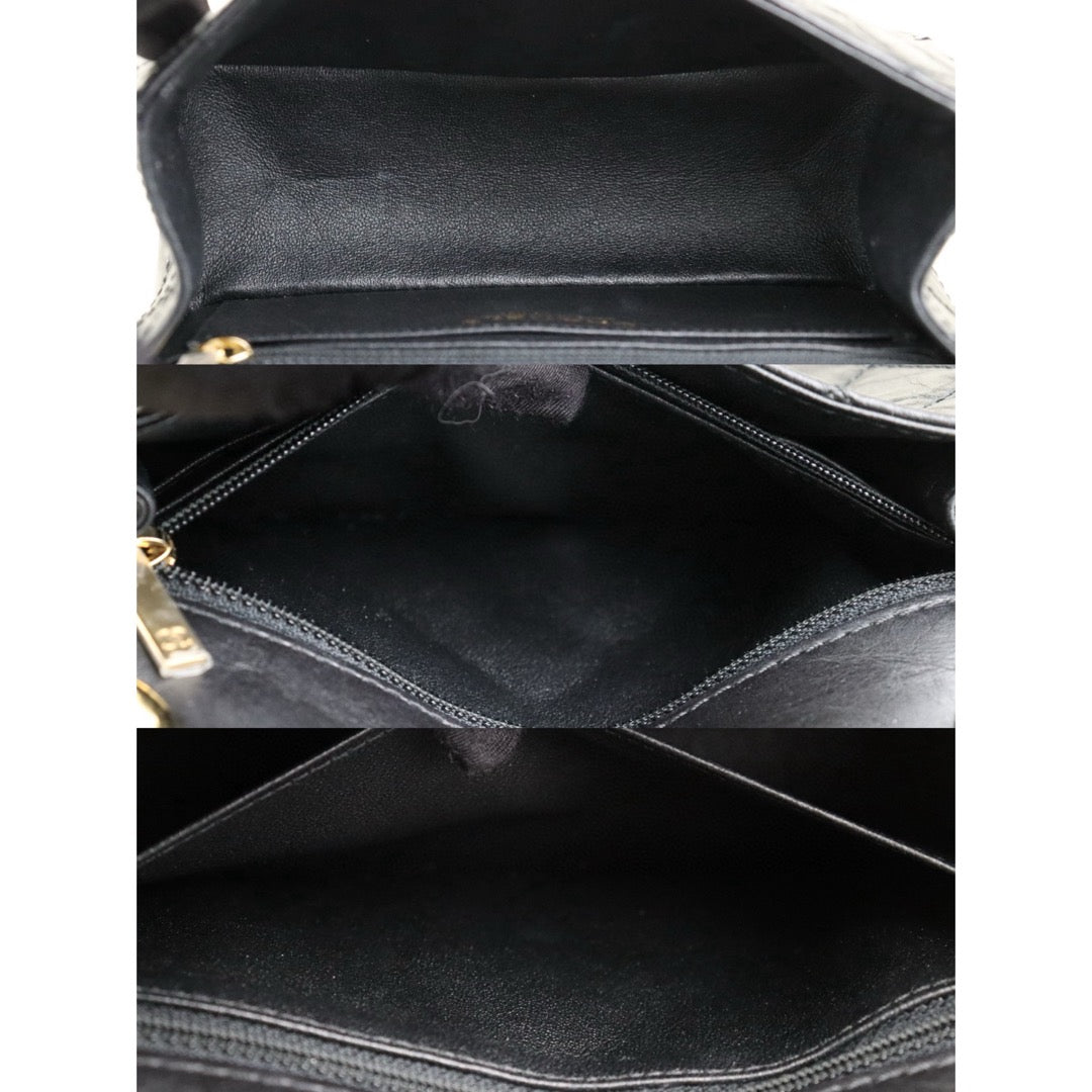 Very Good ( Rank A)｜ CHANEL 2.55 Matelasse Mini 20 Black Chain Shoulder Bag Gold Hardware Made in 2019-2020 Year｜S25030201