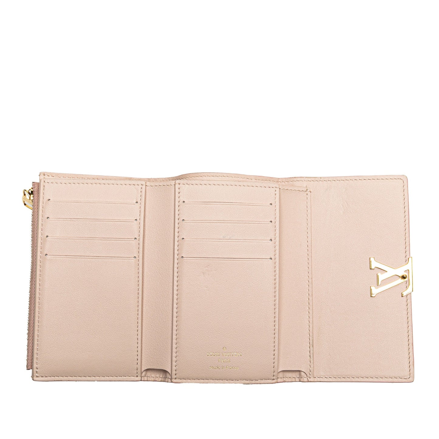 Pink Louis Vuitton Bicolor Taurillon Capucines Compact Wallet