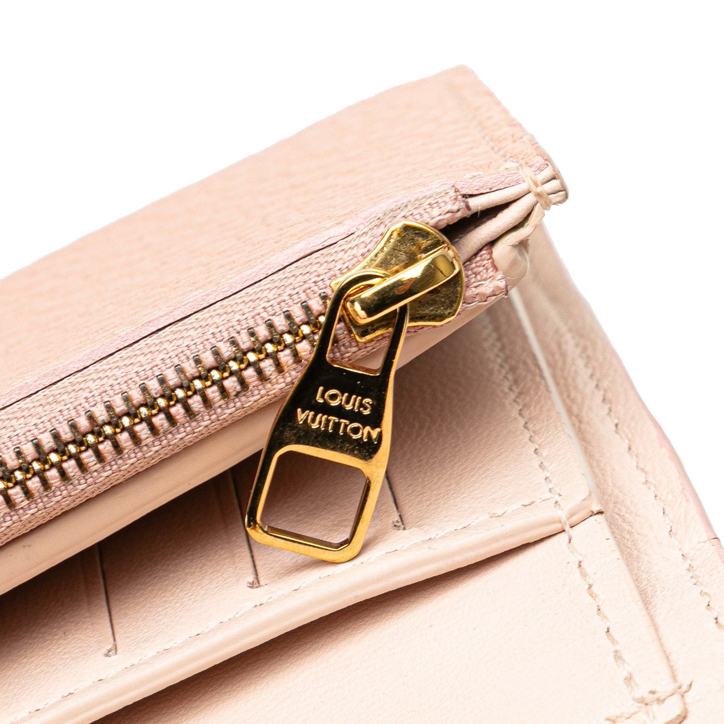 Pink Louis Vuitton Bicolor Taurillon Capucines Compact Wallet